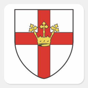 Pegatina Cuadrada Escudo de armas de Koblenz, Alemania