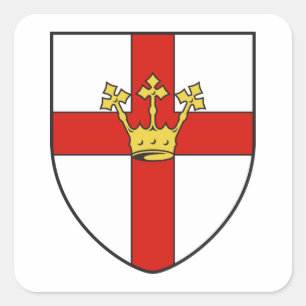 Pegatina Cuadrada Escudo de armas de Koblenz, Alemania