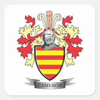 Pegatina Cuadrada Escudo de armas de la familia Cameron
