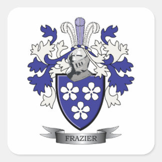 Pegatina Cuadrada Escudo de armas de la familia Frazier