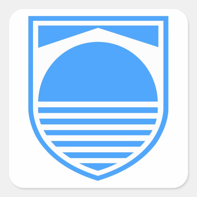 Pegatina Cuadrada Escudo de armas de Mostar (Anverso)