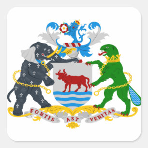 Pegatina Cuadrada Escudo de armas de Oxford
