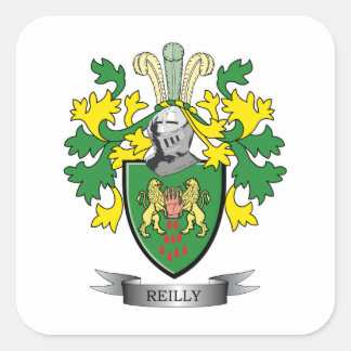 Pegatina Cuadrada Escudo de armas de Reilly