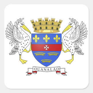 Pegatina Cuadrada Escudo de armas de San Bartolomé