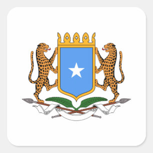 Pegatina Cuadrada Escudo de armas de Somalia