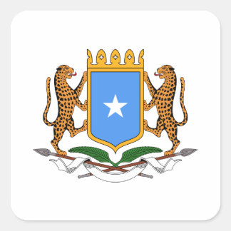 Pegatina Cuadrada Escudo de armas de Somalia