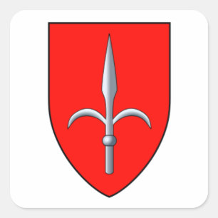 Pegatina Cuadrada Escudo de armas de Trieste