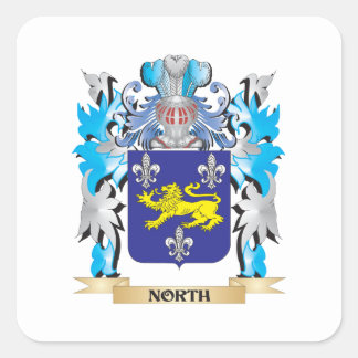 Pegatina Cuadrada Escudo de armas del Norte - escudo familiar
