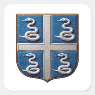 Pegatina Cuadrada escudo de armas del país Martinica símbolo emblema