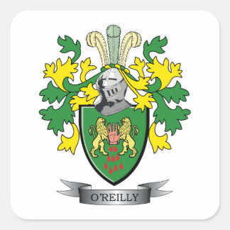 Pegatina Cuadrada Escudo de armas O'Reilly
