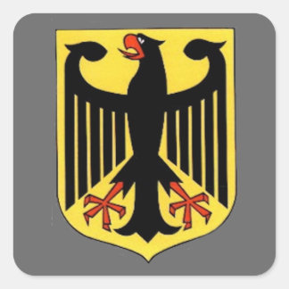 Pegatina Cuadrada Escudo de armas para Alemania