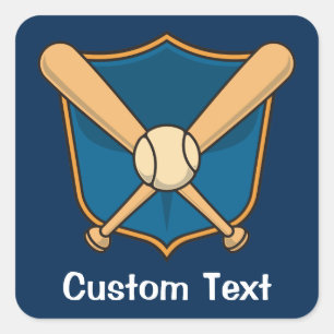 Pegatina Cuadrada Escudo de béisbol