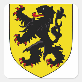 Pegatina Cuadrada Escudo de Flandes