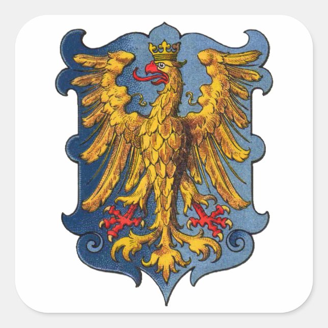 Pegatina Cuadrada Escudo de Friuli (Anverso)