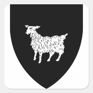 Pegatina Cuadrada Escudo de Istria en Croacia
