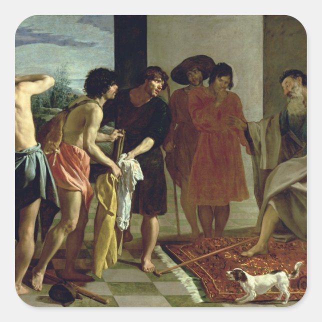 Pegatina Cuadrada Escudo de Joseph, 1630 (Anverso)