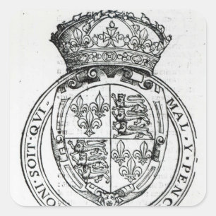 Pegatina Cuadrada Escudo de la Reina Isabel I