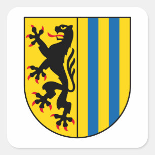 Pegatina Cuadrada Escudo de Leipzig (Alemania)