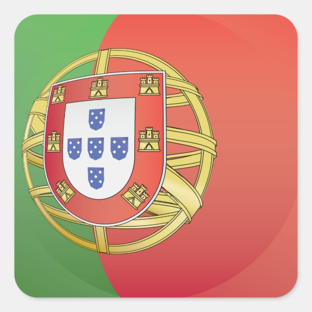 Pegatina Cuadrada Escudo de Portugal (Anverso)