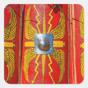 Pegatina Cuadrada Escudo militar romano - Esctum