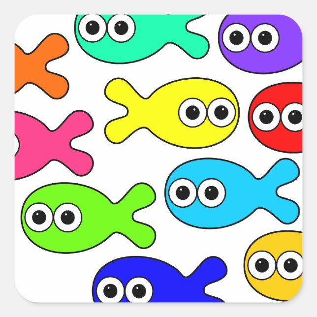 Pegatina Cuadrada Escuela (Anverso)