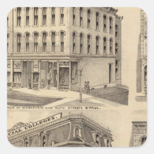 Pegatina Cuadrada Escuela de Negocios Saint Paul, Minnesota