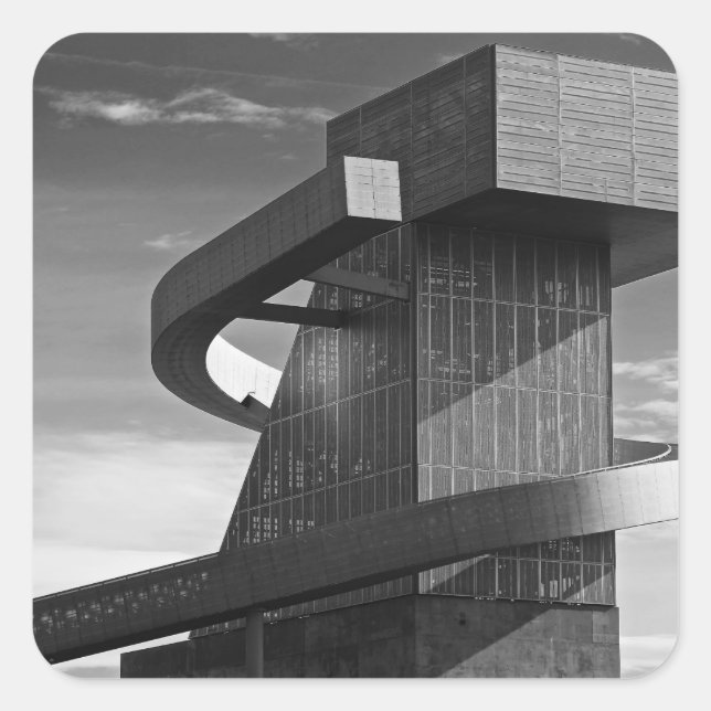 Pegatina Cuadrada Escuela secundaria central, 2017 (Anverso)