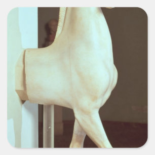 Pegatina Cuadrada Escultura de un caballo, c.500 A.C.