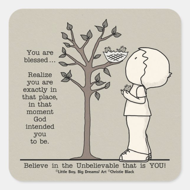 Pegatina Cuadrada Ese lugar (Anverso)