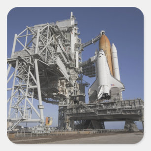 Pegatina Cuadrada Esfuerzo del transbordador espacial