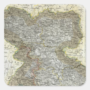 Pegatina Cuadrada Eslovenia, Croacia