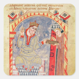 Pegatina Cuadrada Esmero a Charles el calvo, de