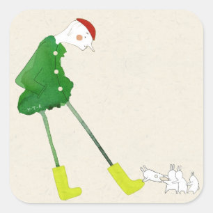 Pegatina Cuadrada Esos Boots 2014