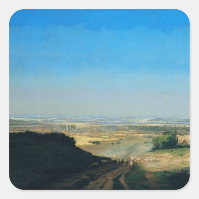 Pegatina Cuadrada Espacio (Anverso)