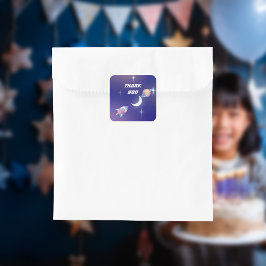 Pegatina Cuadrada Espacio exterior del Pastel