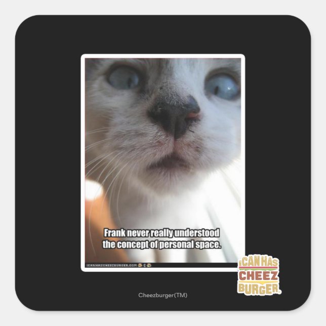 Pegatina Cuadrada Espacio personal (Anverso)