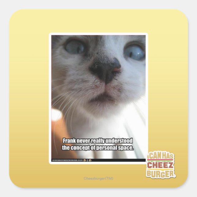 Pegatina Cuadrada Espacio personal (Anverso)