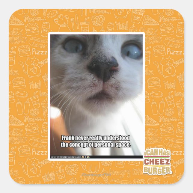 Pegatina Cuadrada Espacio personal (Anverso)