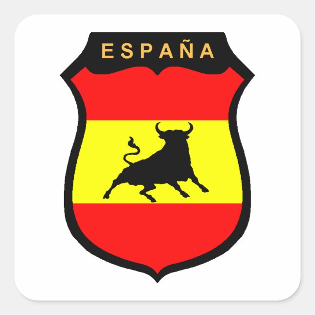 Pegatina Cuadrada España (Anverso)
