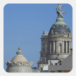 Pegatina Cuadrada España, Cataluña, Barcelona. Techo de Barcelona 