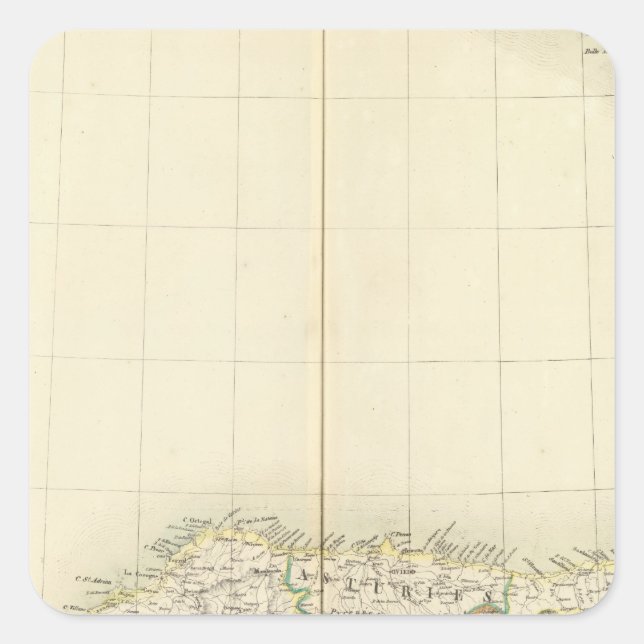 Pegatina Cuadrada España, Europa 18 (Anverso)