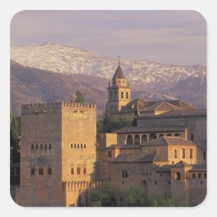 Pegatina Cuadrada España, Granada, Andalucía La Alhambra, 2