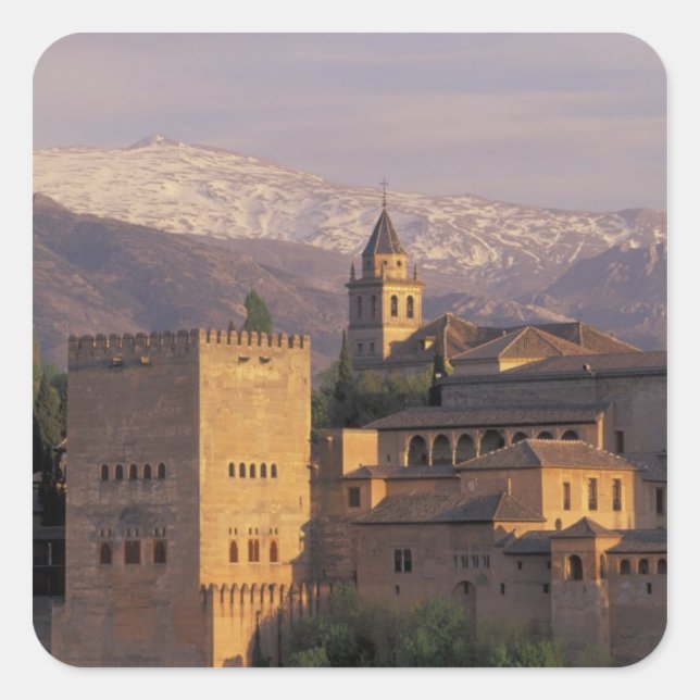 Pegatina Cuadrada España, Granada, Andalucía La Alhambra, 2 (Anverso)