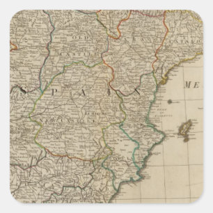 Pegatina Cuadrada España, Portugal