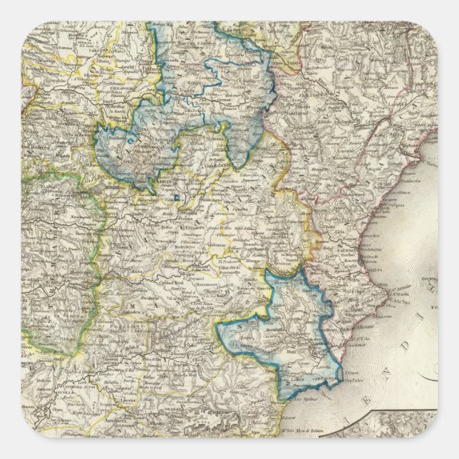 Pegatina Cuadrada España, Portugal 5 (Anverso)