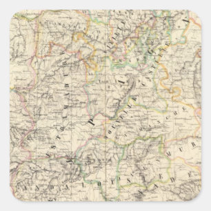 Pegatina Cuadrada España, Portugal Europa 24