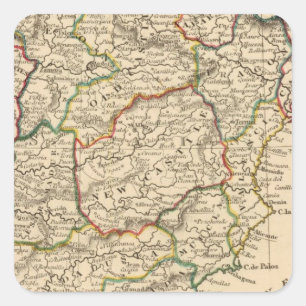 Pegatina Cuadrada España y Portugal 19