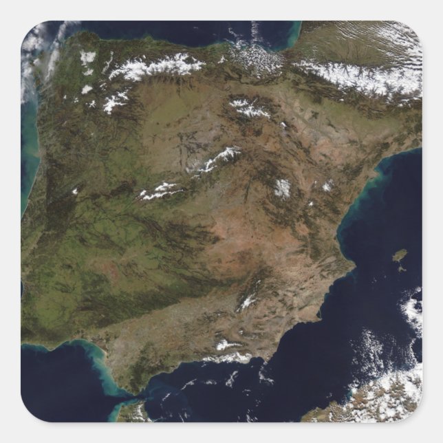 Pegatina Cuadrada España y Portugal 2 (Anverso)