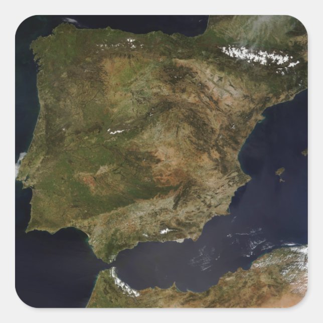 Pegatina Cuadrada España y Portugal 3 (Anverso)