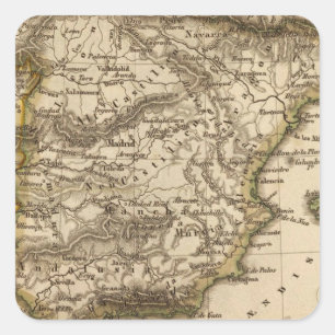 Pegatina Cuadrada España y Portugal 8